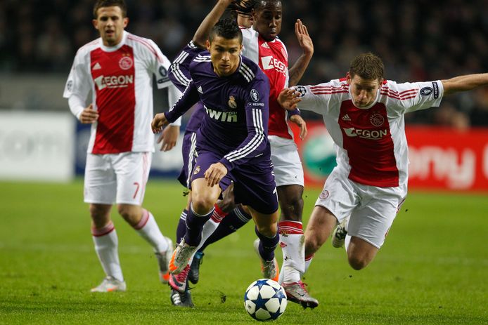 Cristiano Ronaldo en Real Madrid trakteerden Ajax in 2010 op een 0-4 nederlaag.