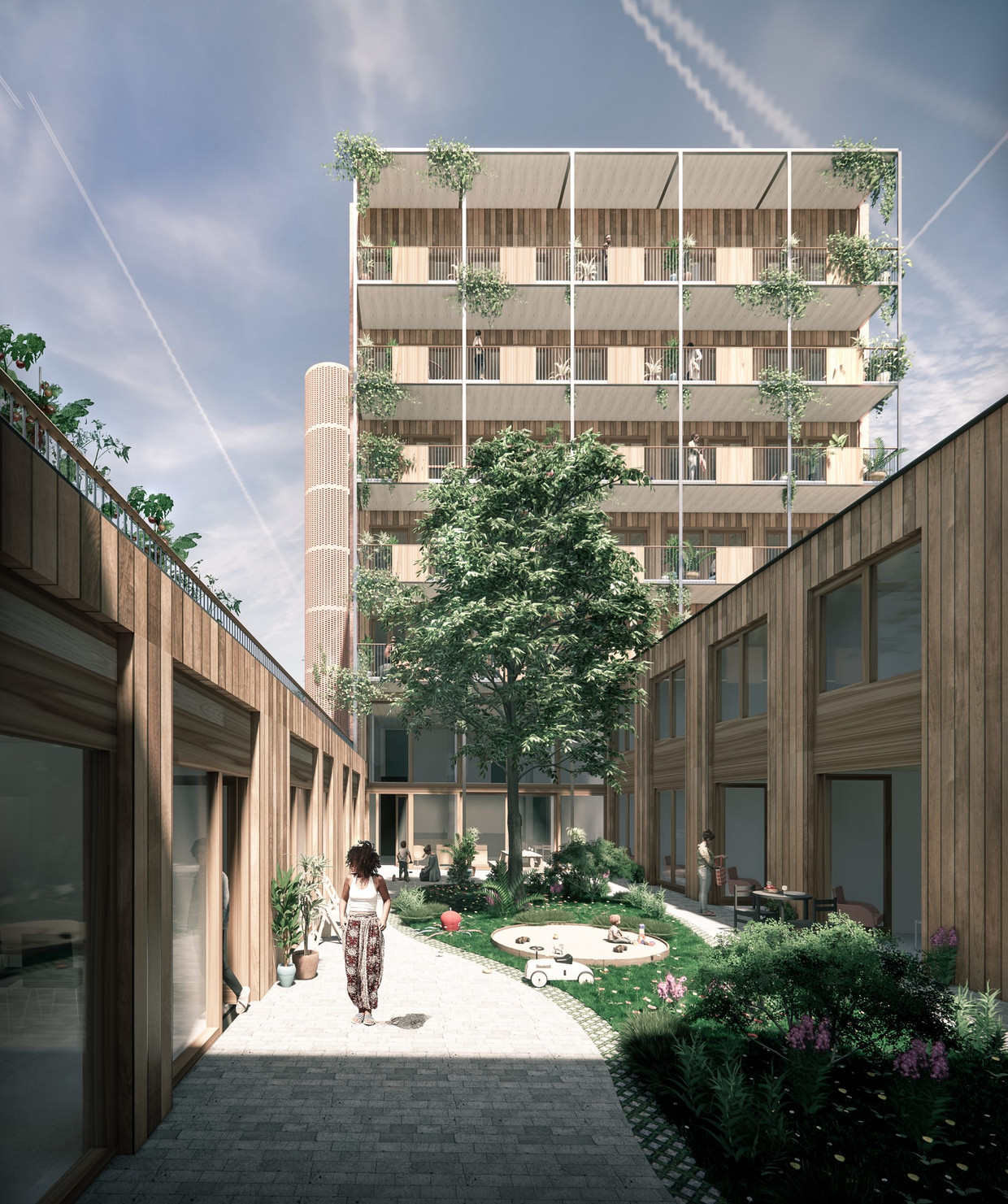 Een digitale impressie van de Nieuwe Meent. Beeld Time to Access en Roel van der Zeeuw Architecten