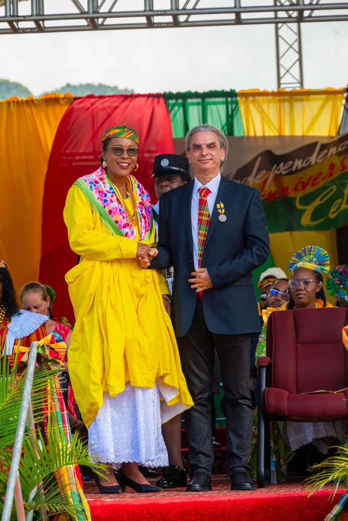 Daniel Langlois è stato celebrato per la sua opera di beneficenza in Dominica.