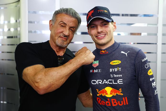 Max Verstappen krijgt bezoek van Sylvester Stallone bij de Grand Prix van ItaliÃƒÂ«