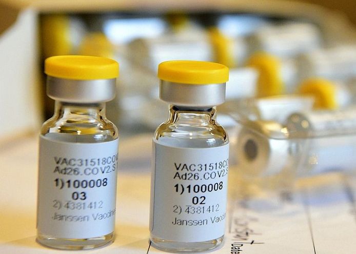 Het vaccin van Janssen Pharmaceutica, de Belgische dochteronderneming van Johnson & Johnson.
