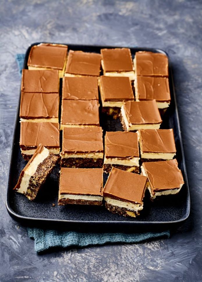 Nanaimo bars. Recept Rutger van den Broek.