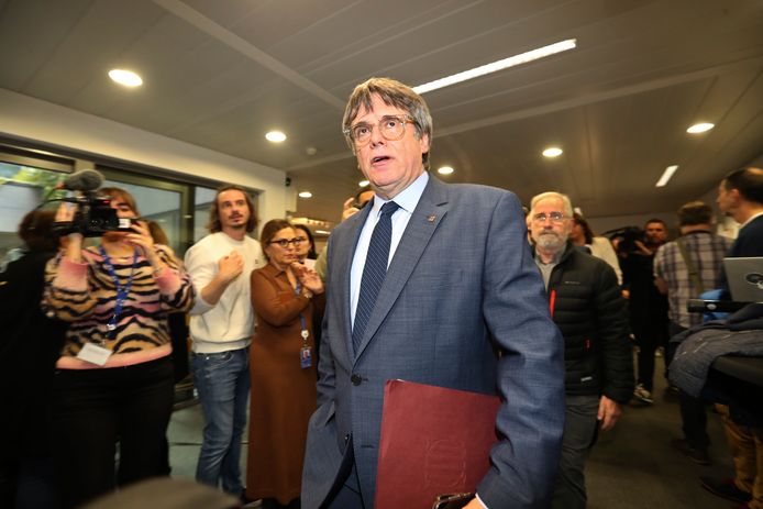 De naar België uitgeweken Junts per Catalunya-leider Carles Puigdemont.