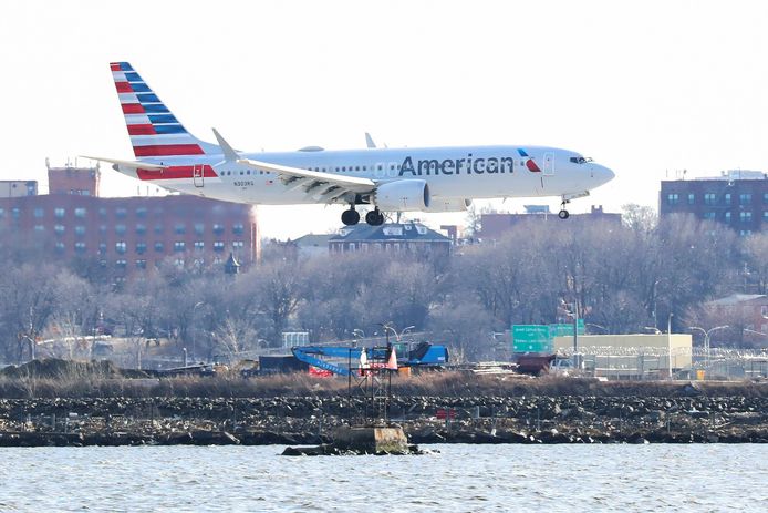 Eén van de laatste vluchten met een Boeing 737 Max 8 van American Airlines , op 12 maart van dit jaar.