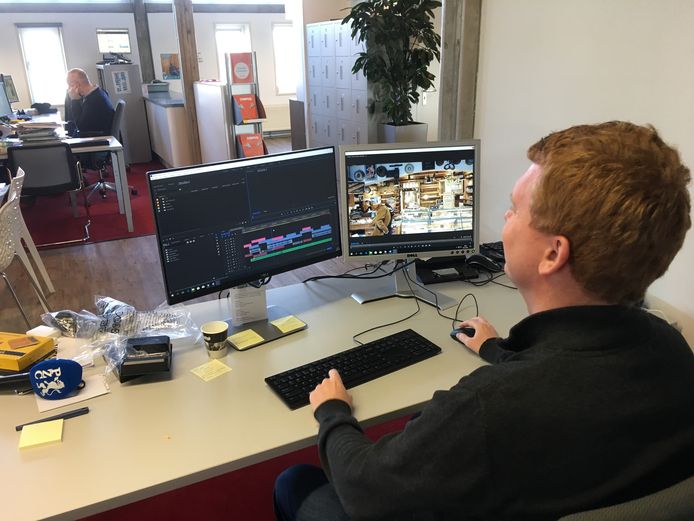 De video's worden bij de PZC gemonteerd.