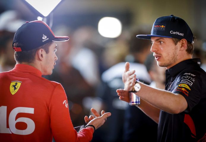 Charles Leclerc en Max Verstappen.