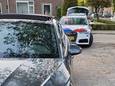 De politie gaf de auto een stopteken.