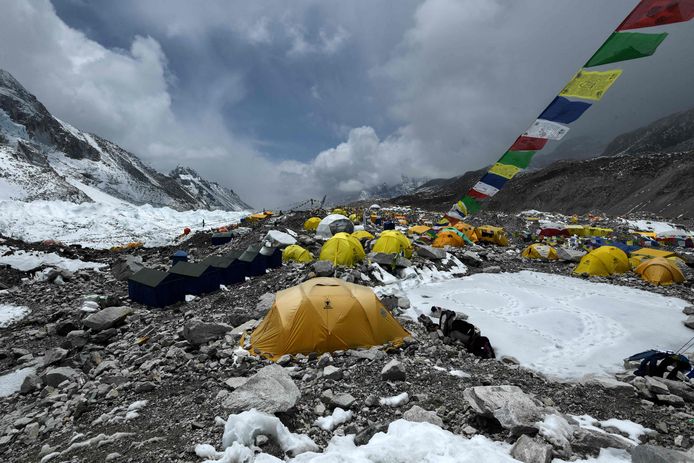 Het basiskamp van de Mount Everest.