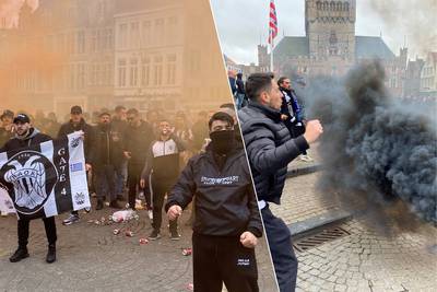 Les fans du PAOK s’échauffent dans les rues de Bruges, dix supporters interpellés