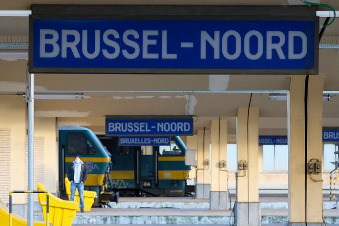 Treinverkeer in Brussel illustratiebeeld.