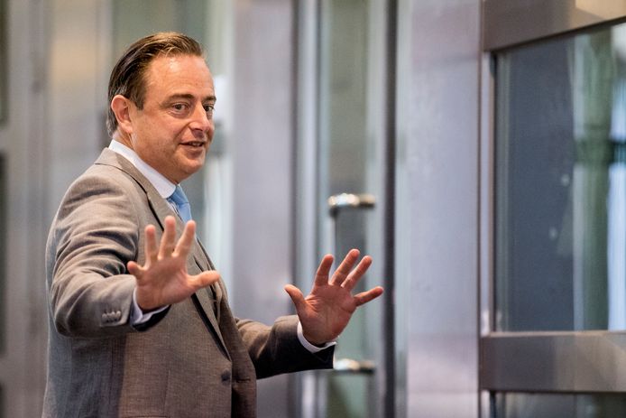 Bart De Wever gisteren in het Vlaamse parlement.