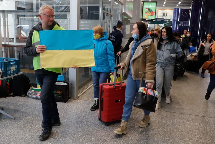 Des réfugiés arrivés en train à Bruxelles la semaine dernière.