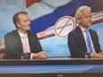 PVV-lijsttrekker voor de Europese verkiezingen Sebastiaan Stöteler (links) met PVV-leider Geert Wilders in een tv-uitzending van Ongehoord Nederland.