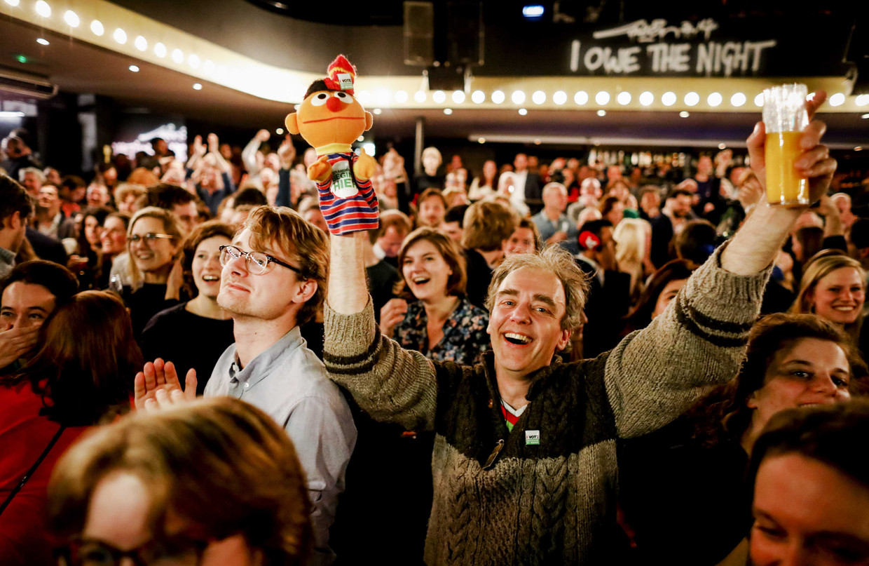 'Ernie wil niet worden beoordeeld op zijn kleur. Daarom is hij voor GroenLinks.' Beeld ANP
