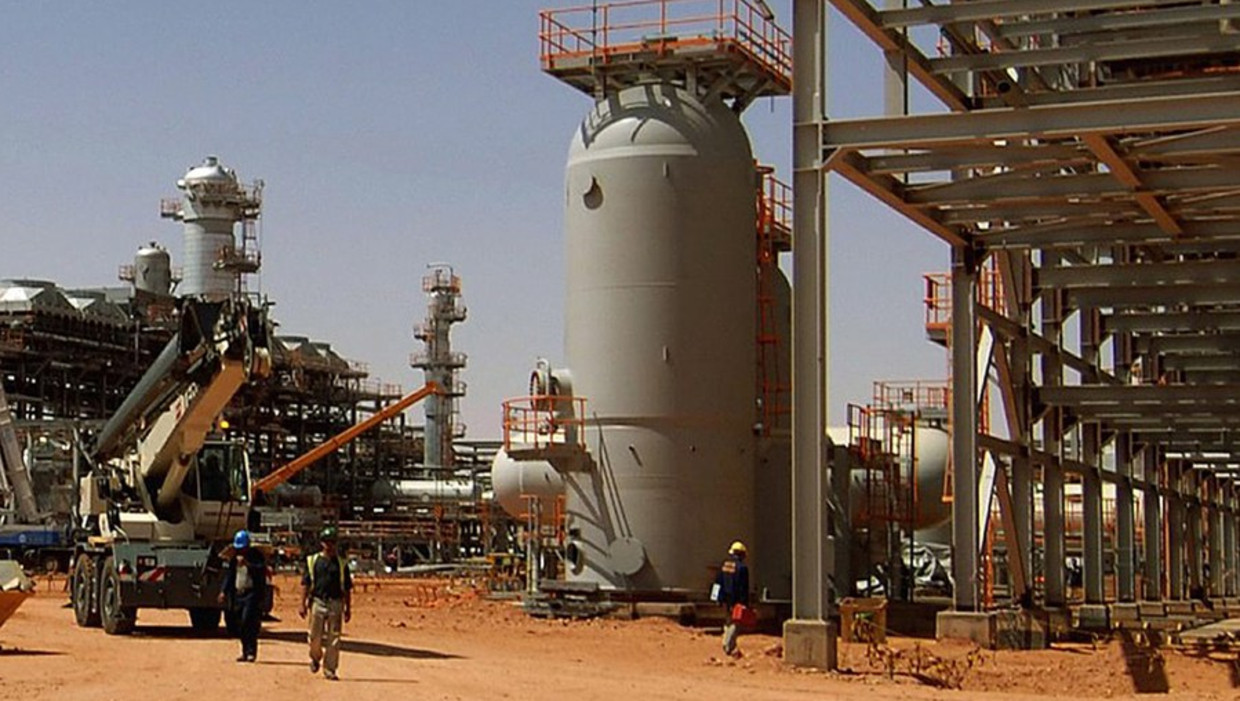 Het gasveld bij Amenas op archiefbeeld. AFP PHOTO / STATOIL / KJETIL ALSVIK Beeld afp