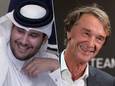 Sjeik Jassim Bin Hamad Al Thani en Ineos-eigenaar Jim Ratcliffe.