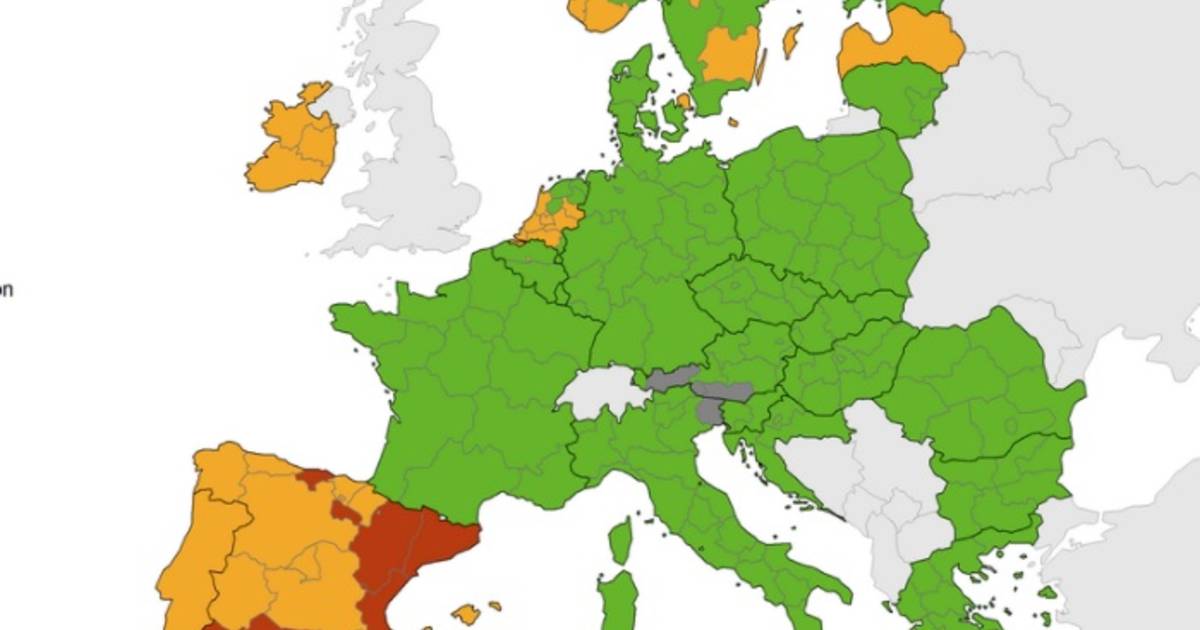 Relatieve grootte Accor Mondstuk Na correctie kleurt ook Wallonië groen op Europese kaart | Binnenland |  hln.be