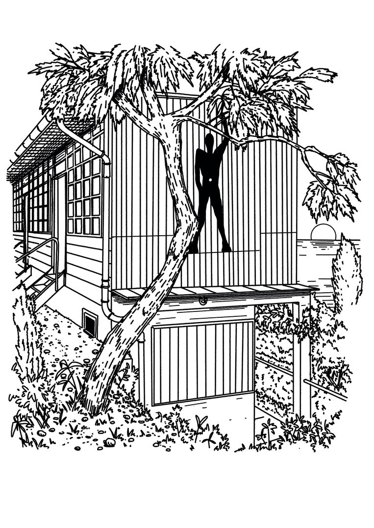 De cabane van Le Corbusier bij villa E1027 Beeld Michel Keppel