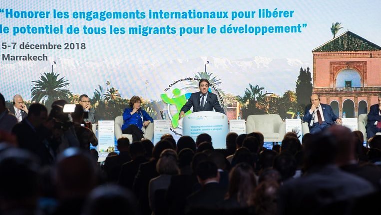 Het Global Forum on Migration and Devlopement in Marrakesh Beeld ANP
