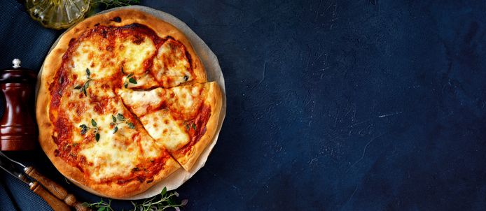 Pizza. Foto ter illustratie.