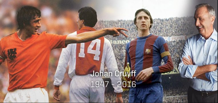 Een beeld van de website van Cruijff. Beeld worldofjohancruijff.com