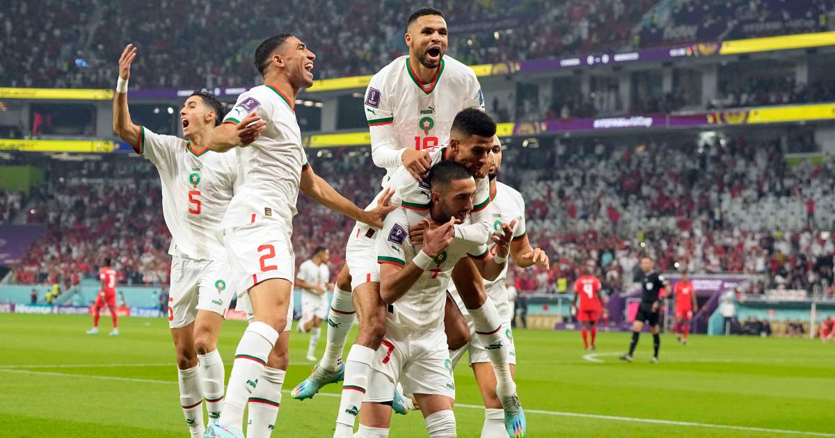 Marokko plaatst zich voor het eerst in 36 jaar voor achtste finales WK