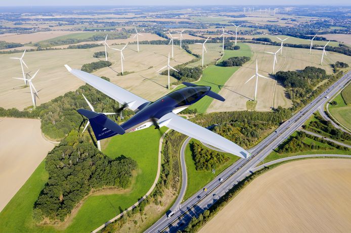 Artist impression van de vijfzitter waarmee Electron Aviation wil gaan vliegen.