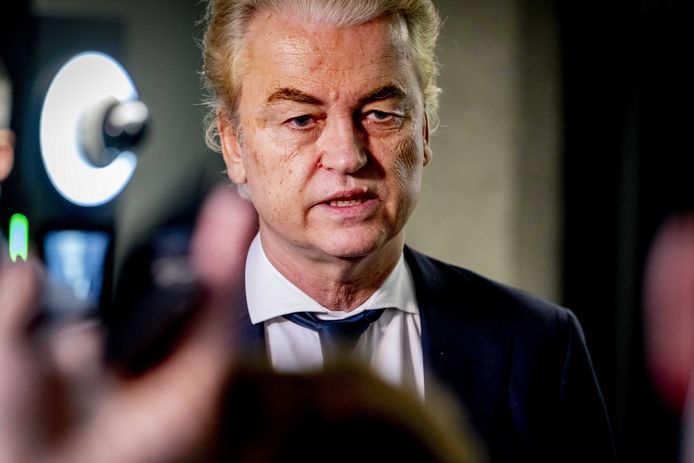 Geert Wilders (PVV) bij de formatie.