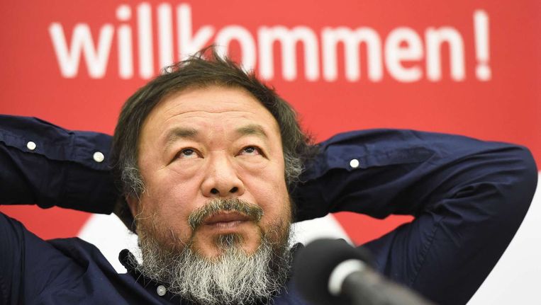 Ai Weiwei afgelopen juli in Berlijn. Beeld afp