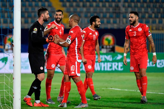 Mouez Hassen stopte een strafschop voor Tunesië.