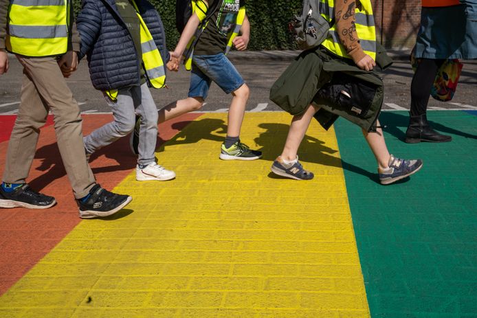 Buurgemeente Edegem legde vorige week zonder enig protest een regenboogzebrapad aan.
