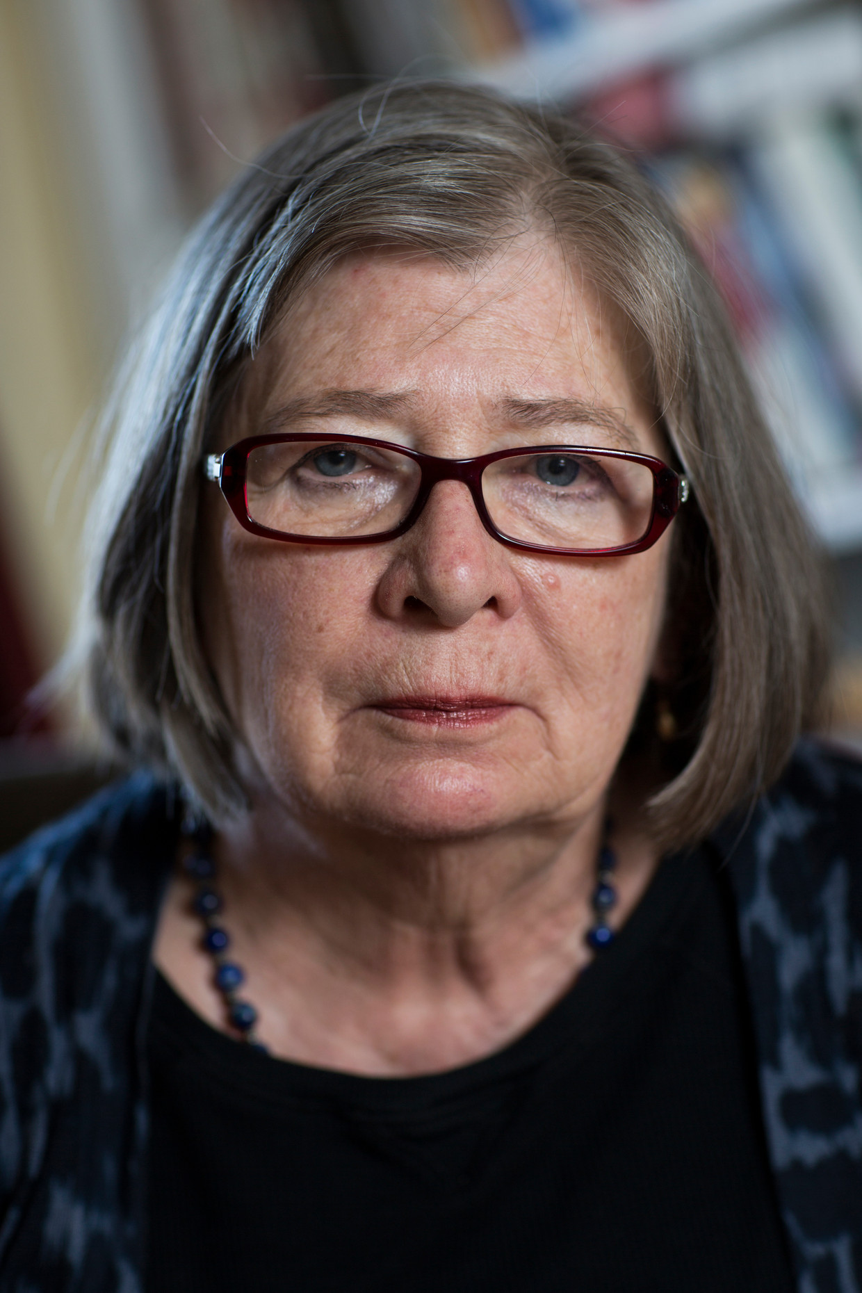 Barbara Ehrenreich in haar huis in Alexandria, Virginia, 24 maart 2014. Beeld Hollandse Hoogte / Redux Pictures / Joshua Roberts