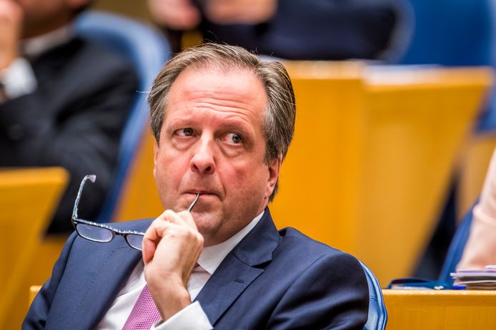 Alexander Pechtold (D66) tijdens een plenair debat in de Tweede Kamer.