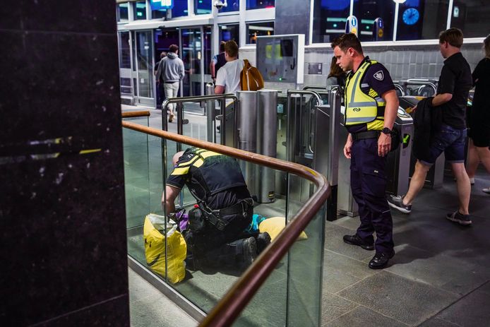 Een grote zoektocht op station Eindhoven Centraal naar een mogelijk vuurwapen.