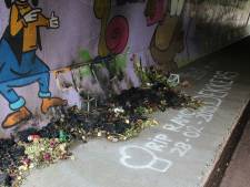Monumentje Ramon Dekkers in Breda in vlammen op