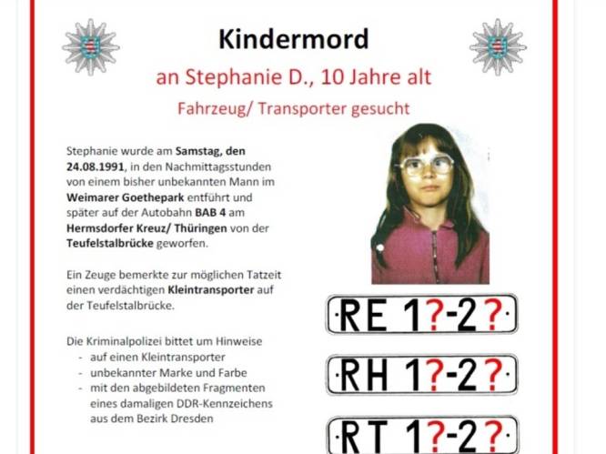 Moord op Duitse Stephanie (10) na 26 jaar opgelost