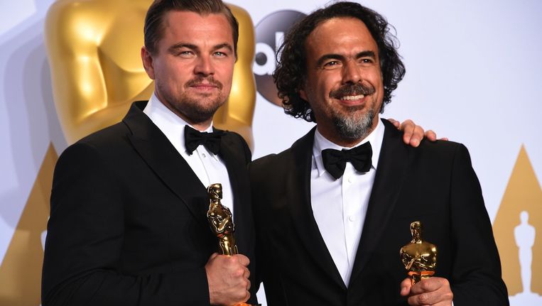 Leonardo DiCaprio (Beste acteur) en Alejandro G. Iñárritu (Beste regisseur). Beeld anp