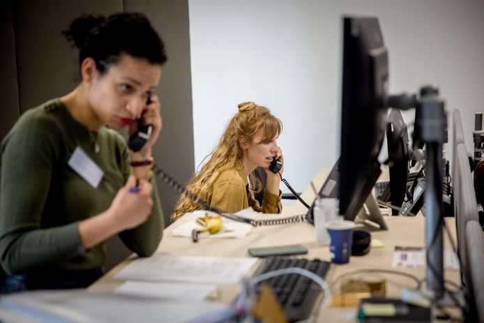 Callcenter voor contactonderzoek.