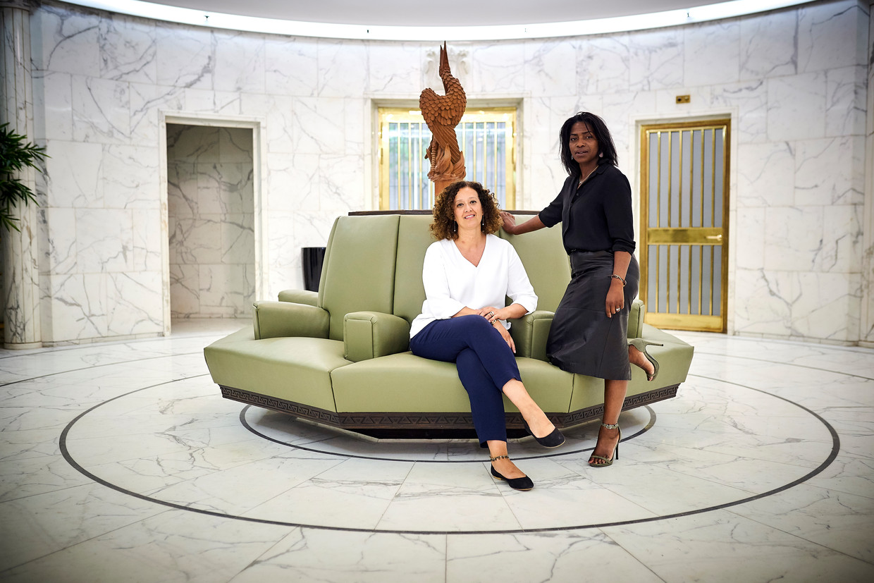 Joan Nunnely (l) en Betty Willemsen maken zich hard voor meer diversiteit bij D66. Beeld Phil Nijhuis