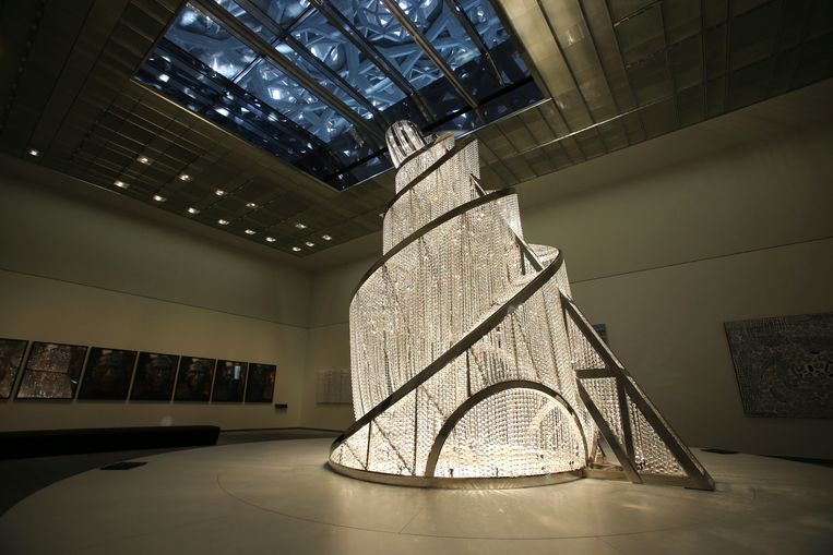  'Fountain of Light' van de Chinese kunstenaar Ai Weiwei. Beeld AP