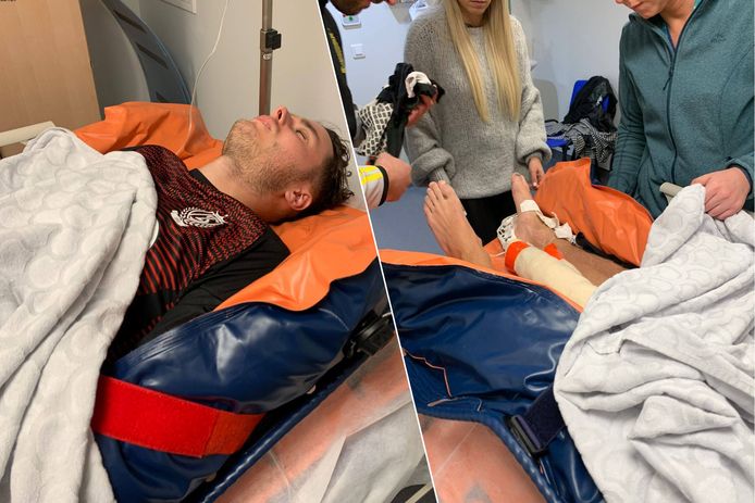 Zinho Vanheusden werd naar het ziekenhuis van Anderlecht overgebracht voor een scan.