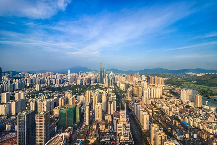In de miljoenenstad Shenzhen in het zuiden van China wonen meer dan 11 miljoen mensen.