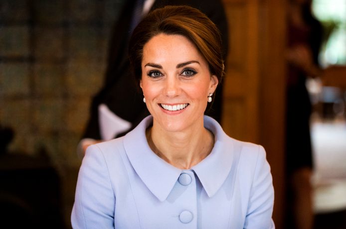 Catherine, hertogin van Cambridge, beter bekend als Kate Middleton, in de residentie van de Britse ambassadeur tijdens een bezoek aan Nederland