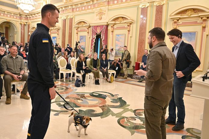 Een trotse Patron en een fier baasje tijdens de plechtige ceremonie