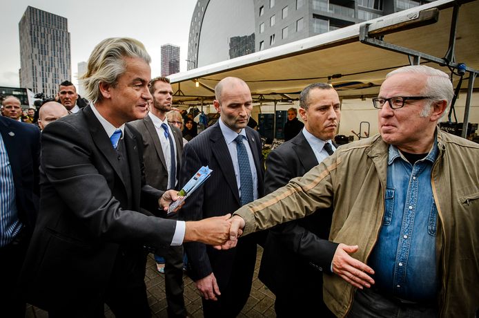De strenge beveiliging rond PVV-leider Geert Wilders.