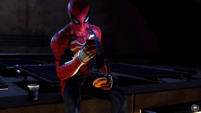 Ook Spider-Man neemt af en toe een koffiepauze.
