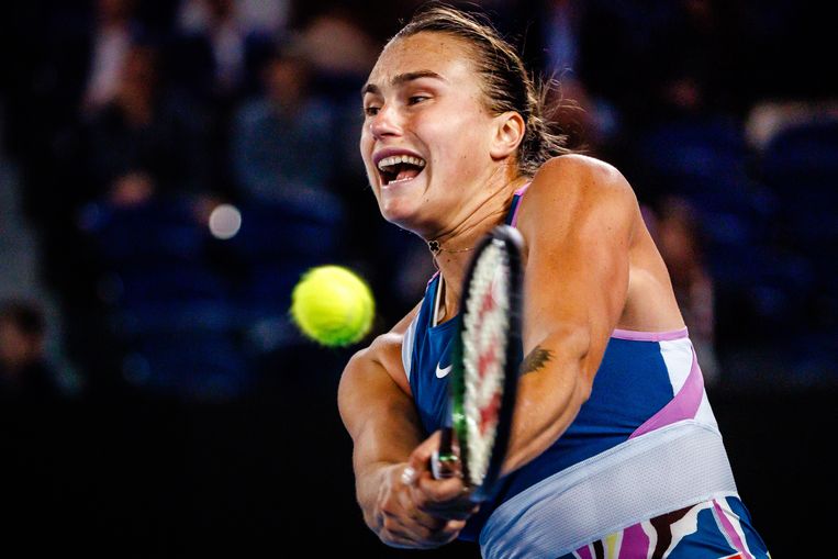 Aryna Sabalenka is al tien partijen op een rij ongeslagen. Beeld BELGA