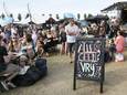 Foodfestival met reclame voor allergeen-vrije producten.