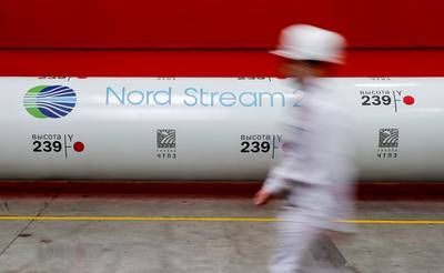 Eerste pijpleiding van omstreden Nord Stream 2 met gas gevuld
