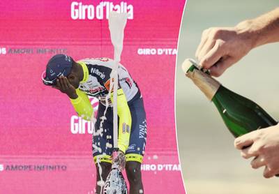 Na ongelukje in de Giro: wat mag je zeker niét doen tijdens het ontkurken van een fles champagne of schuimwijn?